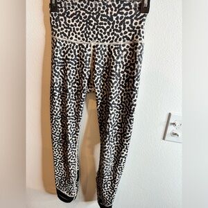 Lululemon Athletica Black and White Leopard Print Leggings